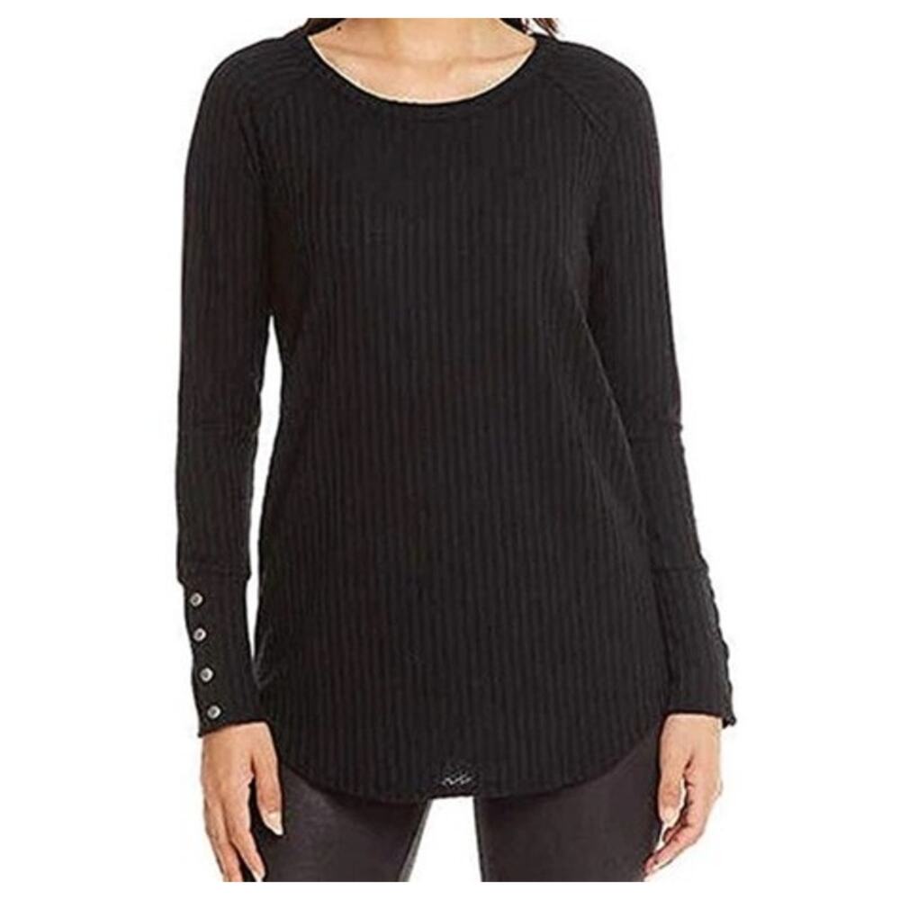 Chaser Waffle Knit Thermal Shirt Black Large